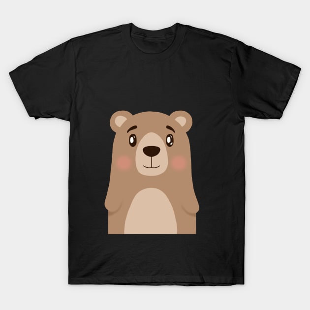 Cute Bear Nursery Illustration T-Shirt by gusstvaraonica